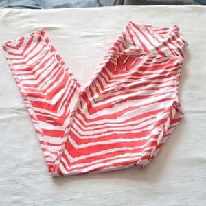 Zubaz University Wisconsin Badgers Striped Sz. M‎ Leggings Yoga Pants